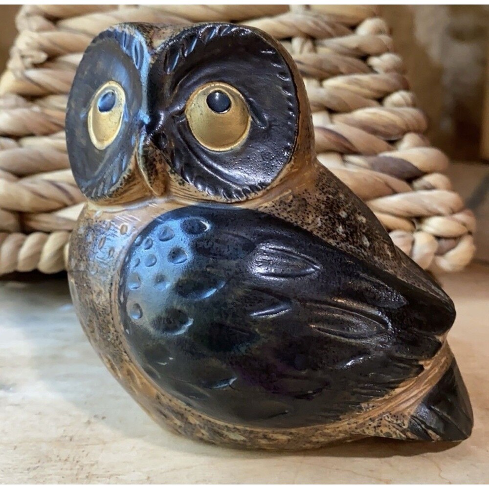 Vintage Otagiri Ceramic Owls Figurines Set Of Two Collectibles Made In Japan - Picture 3 of 6